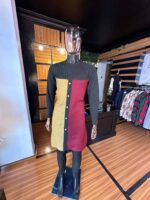 Vog Kaftan Black, Yellow & Wine Zipper Kaftan Set 2026 - Image 4