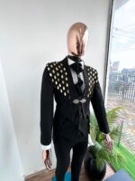 Golden Rain Black & Gold Embellished 3-Piece Tuxedo - Image 3