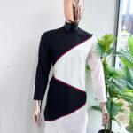 Eclipse Black & Ivory Colour-Block Nigerian Kaftan