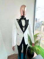 Ivory Phantom White & Black Damask Tuxedo 2026 - Image 3