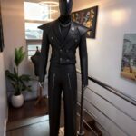 Shadow Cape Black Double-Breasted Men's Suit