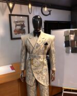 Pearl Scroll Ivory Embroidered Double-Breasted Suit