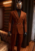 Velvet Sovereign Double-Breasted Belt Suit - Image 3