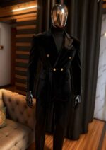 Velvet Sovereign Double-Breasted Belt Suit - Image 4
